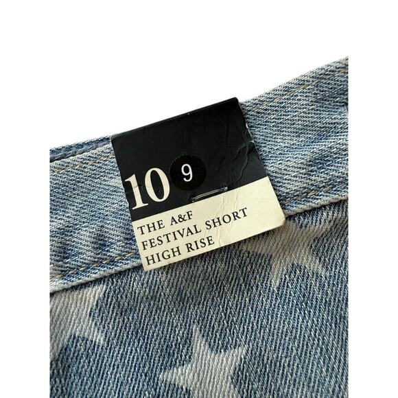 NWT Abercrombie & Fitch Women's Blue High Rise Festival Shorts Size 10 - Picture 4 of 4